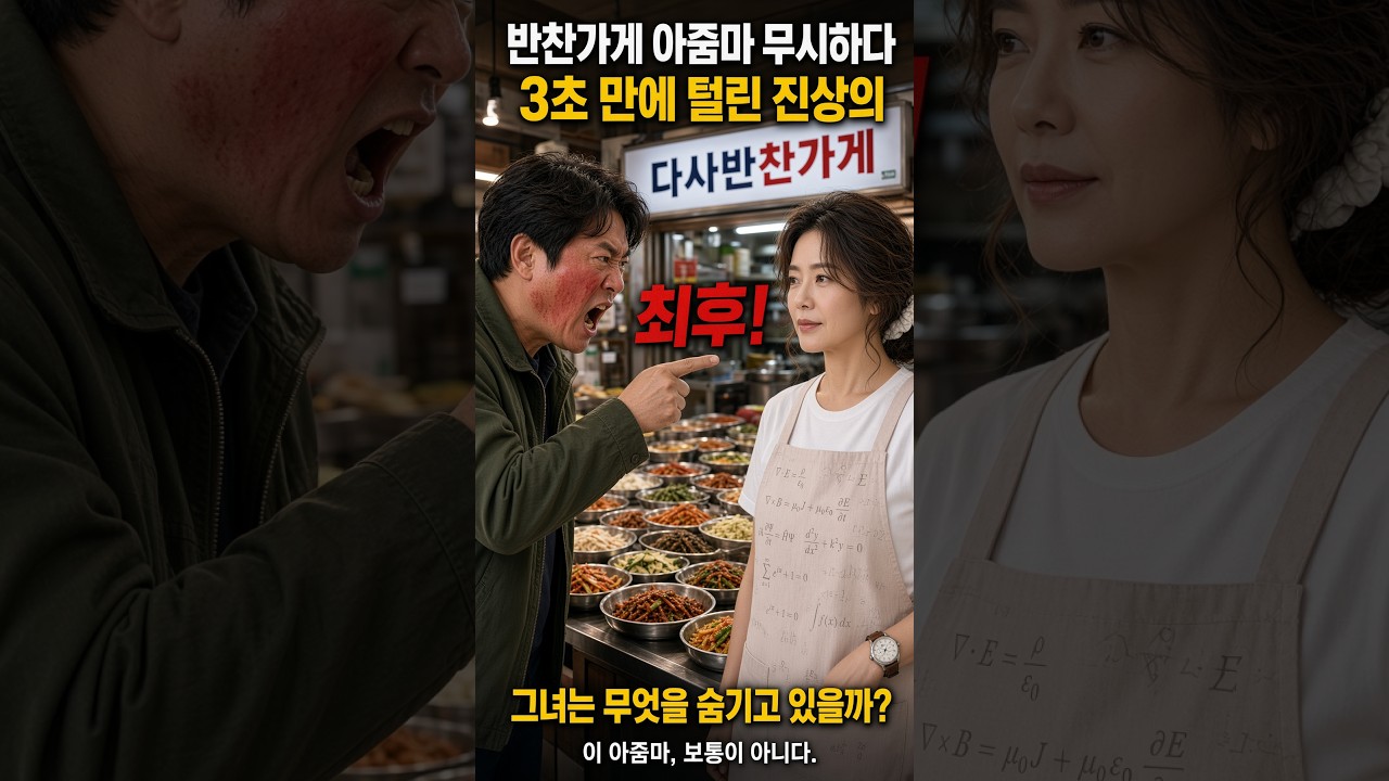 반찬가게 진상손님 참교육하는 그녀의  정체는? #AI드라마