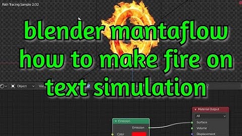 blender mantaflow how to make fire on text simulation