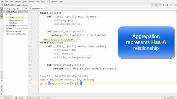 Python Aggregation + Difference in Aggregation and Composition | python tutorials