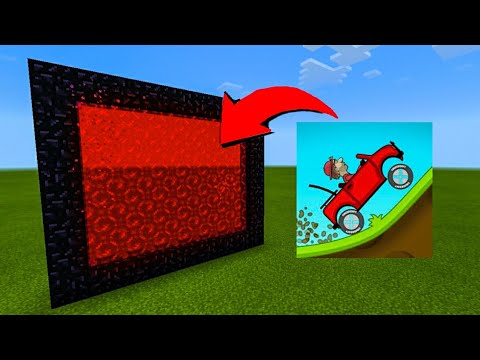 How To Make A Portal To The HILL CLIMB RACING Dimension in Minecraft !