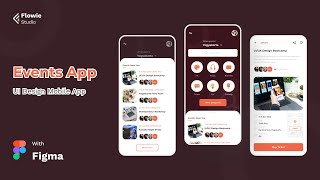 Events App UI Design & Prototype with Figma (Speed Art Design)