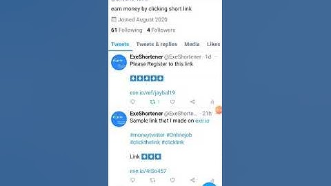 How to create short link Using exe.io