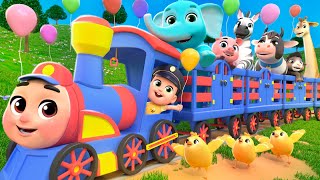 Download Lagu Happy Train Choo Choo | Learn Animal Sounds + More Lalafun Nursery Rhymes \u0026 Kids Songs MP3