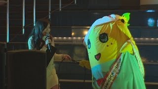ふなっしーがＸmas電飾点灯 千葉県の大型商業施設で
