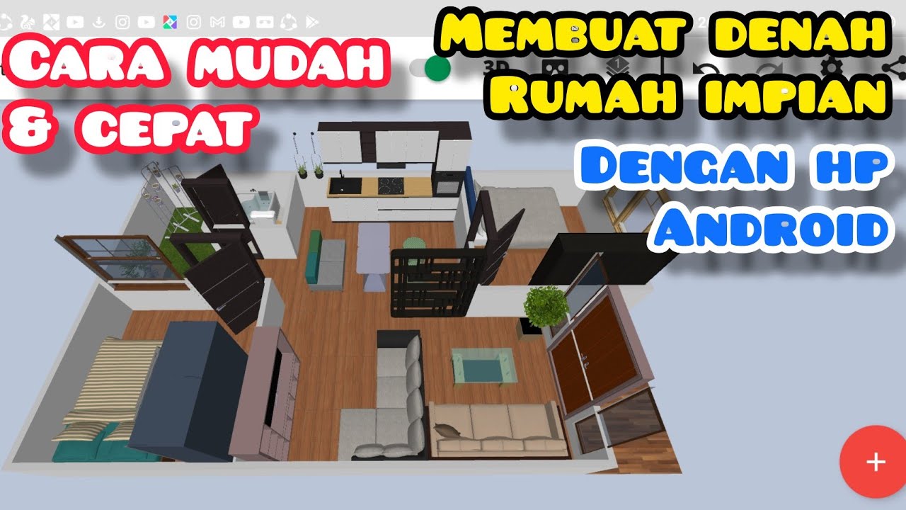 TUTORIAL Membuat Desain Rumah Dengan HP ANDROID PART 3 Max Houzez