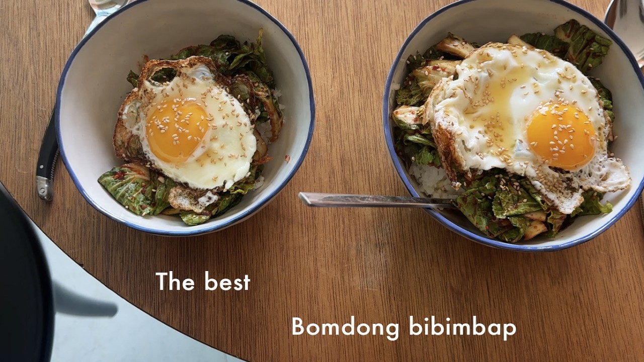 korean bomdong bibimbap, day in seochon - short vlog
