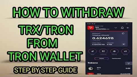 HOW TO WITHDRAW TRON FROM TRON WALLET || STEP BY STEP GUIDE