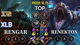 RNG XLB Rengar vs Renekton Top - KR Patch 10.19