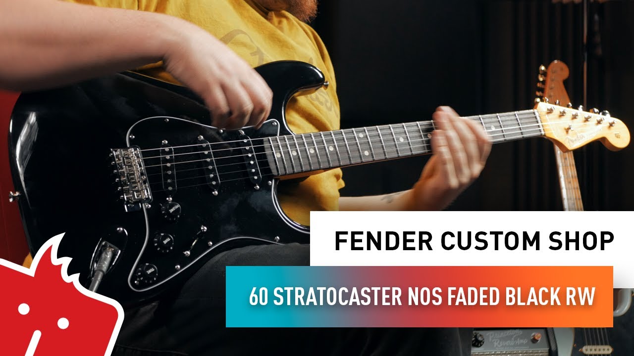 FENDER CUSTOM SHOP 60 Stratocaster NOS Faded Black RW E-Gitarre 