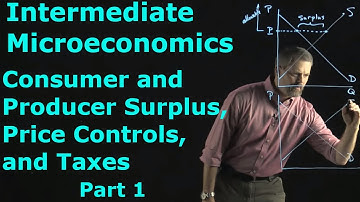 Intermediate Microeconomics: Consumer surplus, producer surplus, price controls, and taxes, Part 1