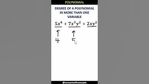 HOW TO FIND DEGREE OF POLYNOMIAL WITH MORE THAN ONE VARIABLE #maths , #shorts ,#polynomial