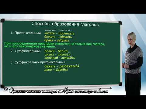 Способы образования глаголов