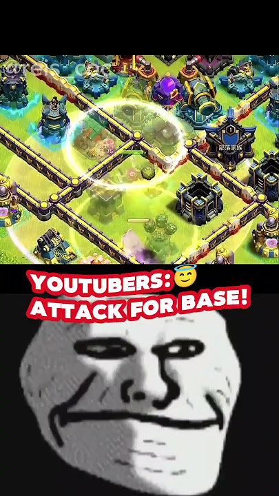 YOUTUBERS 🤫 #5 #clashofclans #shorts #animation #supercell #th17 #th16 #th15 #th14 #th13 #th12 #th11