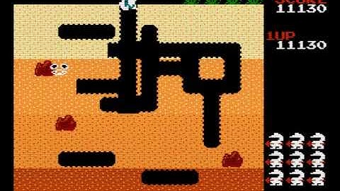 Dig Dug (NES) gameplay