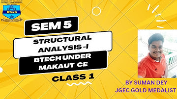 CLASS 1 ON STRUCTURAL ANALYSIS-I / BTECH 5 TH SEMESTER CIVIL ENGG  | MAKAUT