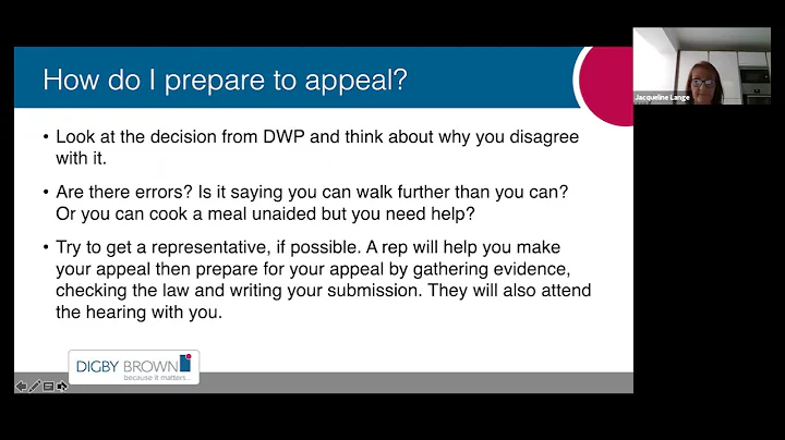 Jacqueline Lange - Tips on the benefits appeal sys...