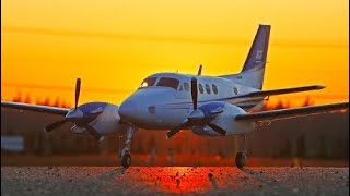 Sunset flight and Radio setup Avios KingTwin 1700mm Turboprop Airplane from HobbyKing Review test
