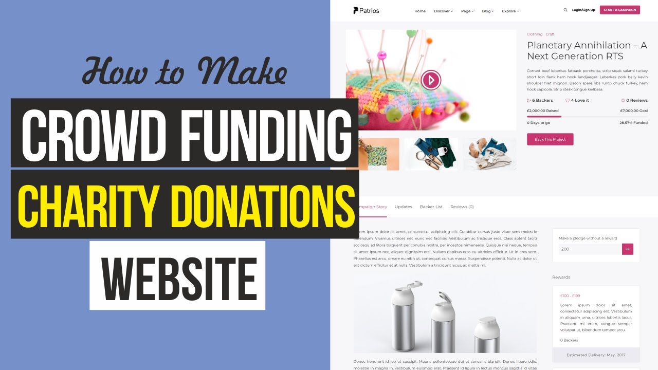 How to Create Crowdfunding, Fundraising & Charity Donations Website like Kickstarter With WordPr