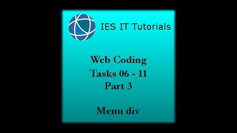Tasks WC06-11.3 - Menu div
