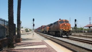 Railfanning SO CAL - Fullerton - Train 9 of 23 - BNSF 7920 Leads a Stack Train  June 15, 2013