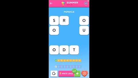 WordBrain 2 Summer Event Day 25 August 27 2023 Answers, Solutions and Walkthrough