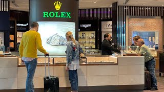 Rolex watch shopping at Dubai Airport 2023 - steel sports? Datejust? Bought my Submariner here!