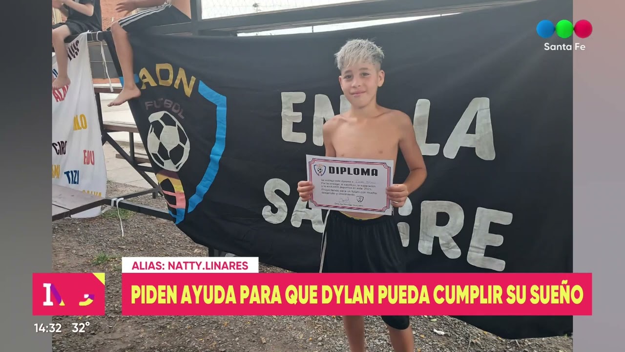 Dylan y su sueño de ser futbolista: piden ayuda para que pueda viajar a España