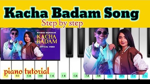 Kacha Badam Song Piano Tutorial With Notations | काचा बादाम आसानी से बजाना सीखिए नोट्स के साथ | somu