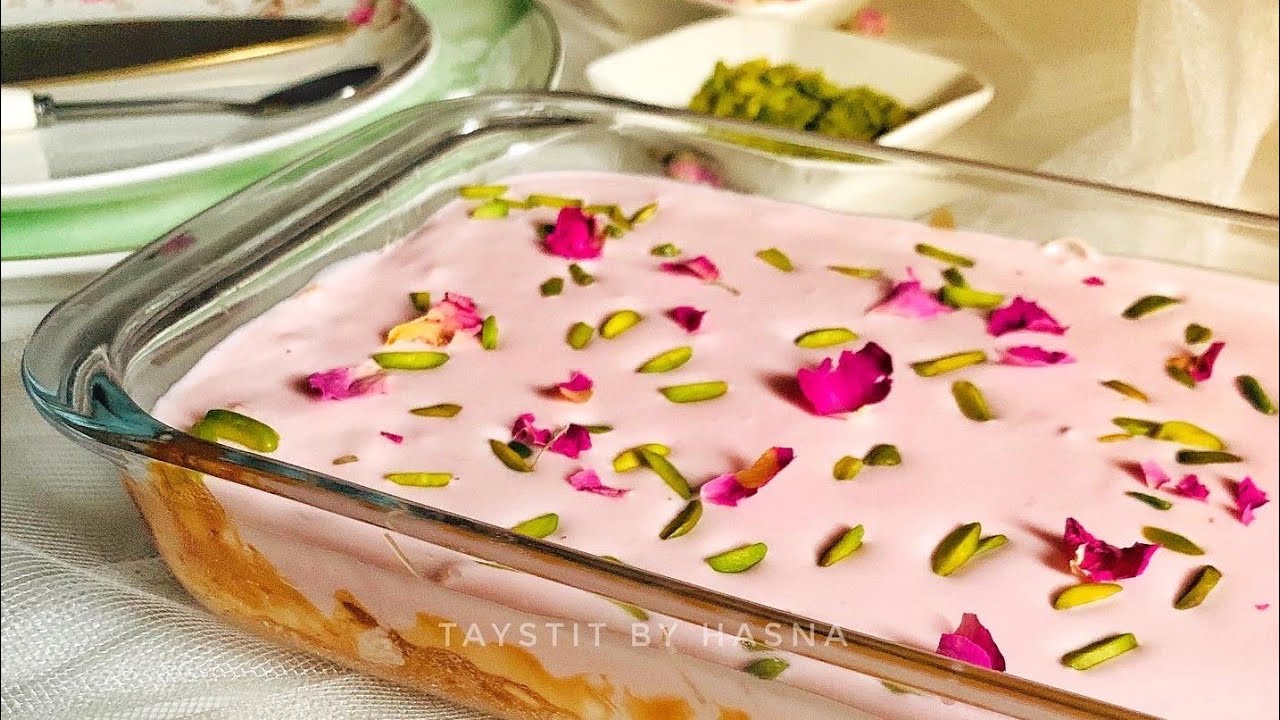 Rose Kunafa Cream Pudding| Eid Dessert Ideas| Easy pudding recipe| Rose Kunafa