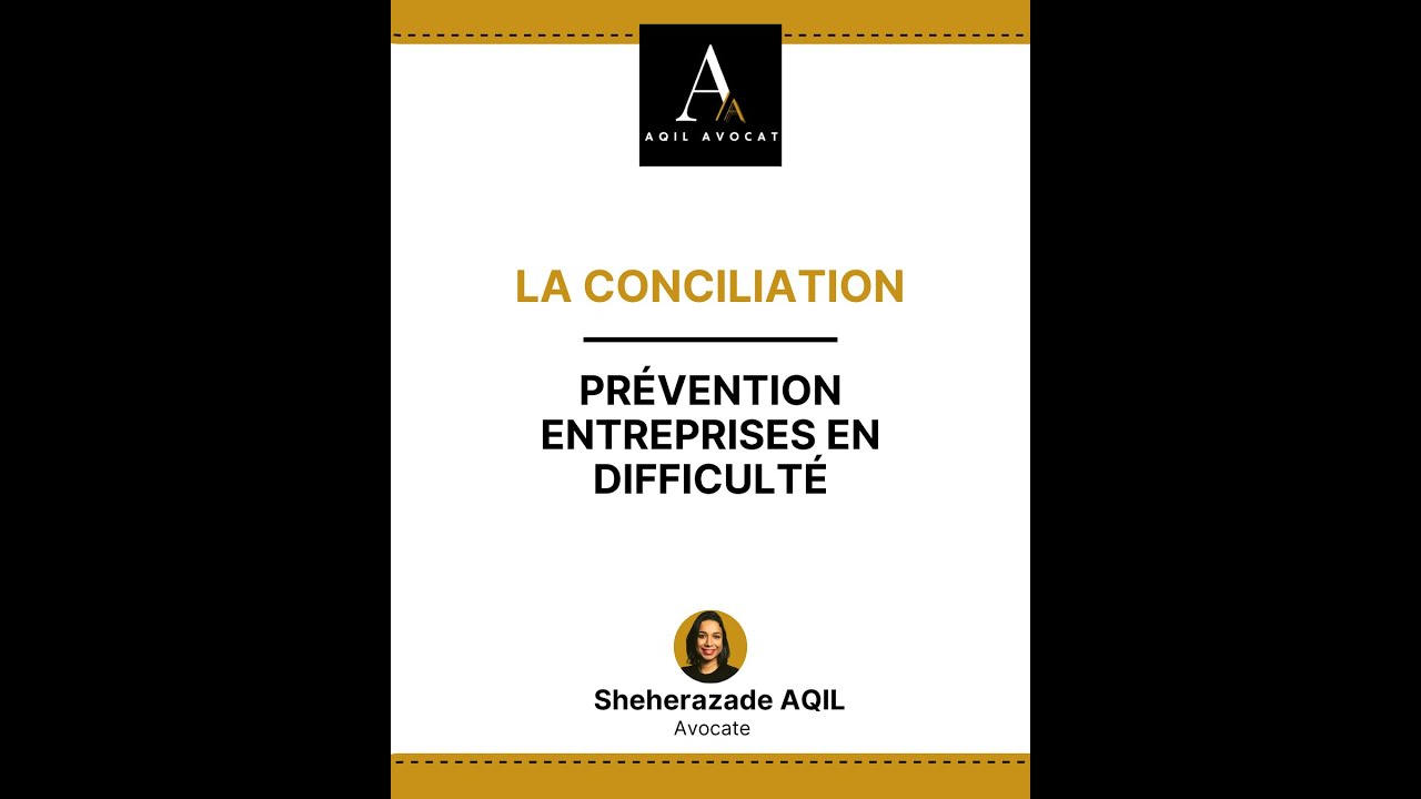 La conciliation (prévention - entreprises en difficulté) - YouTube