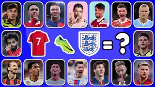 GUESS THE JERSEY, CLUB, NATIONALITY AND BOOTS OF FAMOUS FOOTBALL PLAYER | Messi, Ronaldo, Mbappe