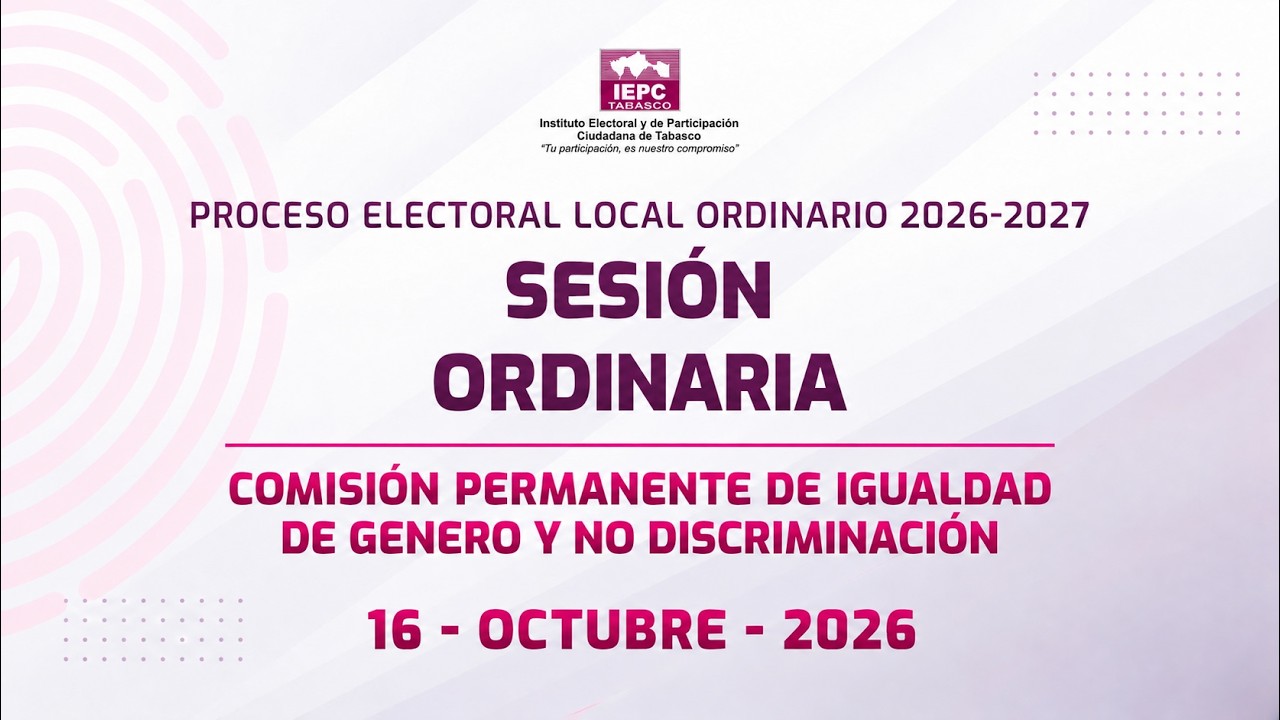 Sesión Ordinaria | Comisión Permanente de Igualdad de Género y No Discriminación