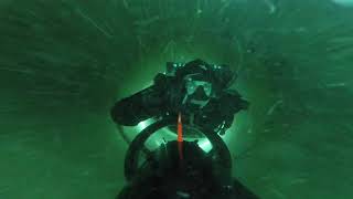DPV Diving - SUEX XJ37 through a tube !