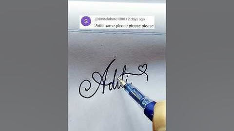 stylish name | Aditi | sk cursive art | how to make a stylish name | stylish signature