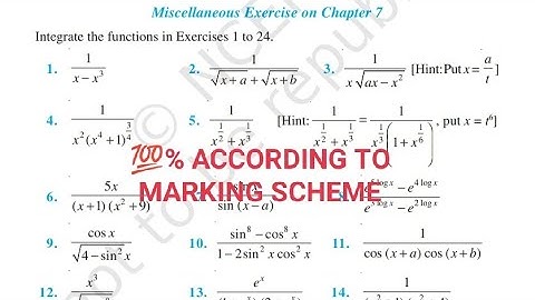 Miscellaneous Exercise chapter 7 class 12 maths
