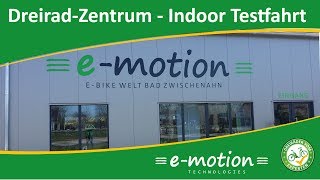 Dreirad-Zentrum Bad-Zwischenahn - Testfahrt auf dem Indoor Parcours