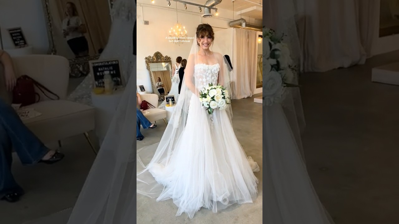 A wedding dress I loved but didn't choose! #weddingdress #weddingdressshopping #weddinggown #tulle