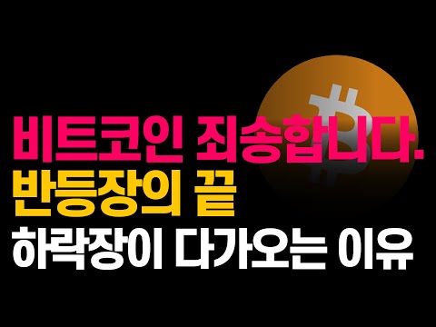 Update 비트코인 죄송합니다. 반등장의 끝 하락장이 다가오는 이유