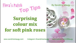 Surprising colour mix for painting soft pink roses by Sandrine Maugy screenshot 2