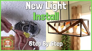 How To Install a Hanging Light Fixture | Dining Room Light Fixture