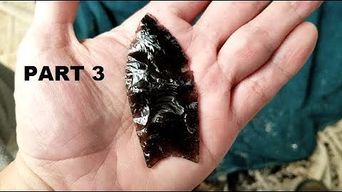 845 - Flintknapping Obsidian Clovis 3/3