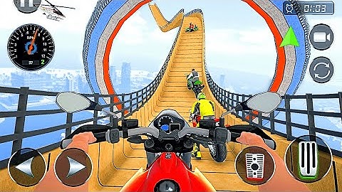 Mega Ramp Bike Jump Impossible Stunt Bike Games 3D- Best Android IOS Gameplay