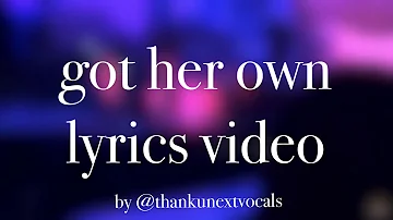 Ariana Grande - Got Her Own (Live at the Sweetener World Tour) Lyrics Vidéo