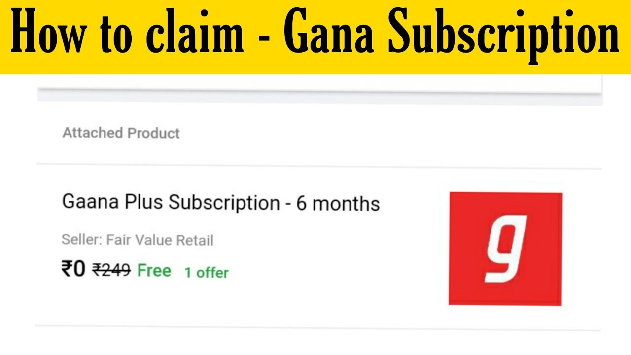 How to claim Coupon Code Gaana Plus Subscription 6 Month Flipkart