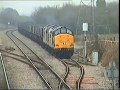 Class 37&#39;s seen leaving Stormy Down Loop with an empty MGR.