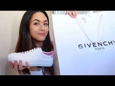 givenchy white & pink urban knots sneakers