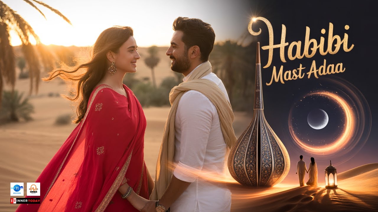 New Hindi Love Song | Habibi Mast Adaa (Lyric Video) | Arabic Fusion Romantic Vibe | Echo11 Studios