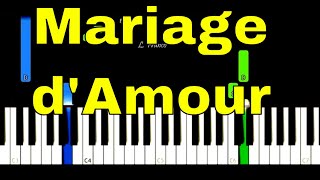 Mariage d'Amour (Spring Waltz) - EASY Piano Tutorial - Synthesia