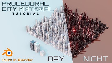 Easy Procedural City MATERIAL Tutorial - Fully Controllable - DAY and NIGHT in Blender 2.9