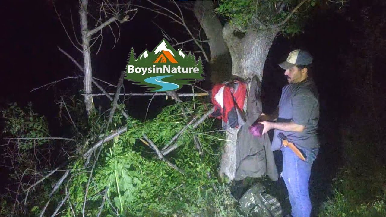 Camping: Building a temporary shelter and cooking  @BoysinNature1